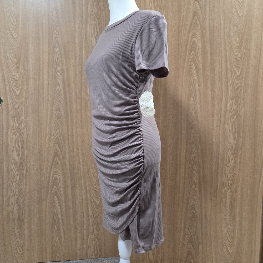 Altar'd State Elegant Mauve Ruched Dress - Picture 2 of 11